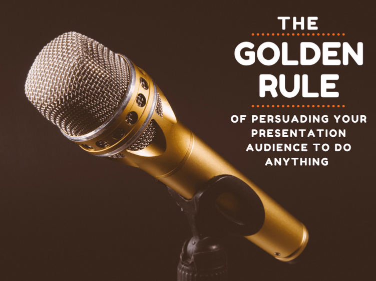 gold microphone with text