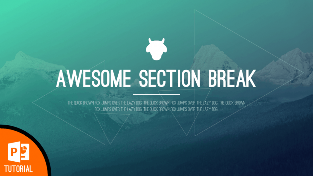 How to Design a Beautiful Section Break Slide in PowerPoint