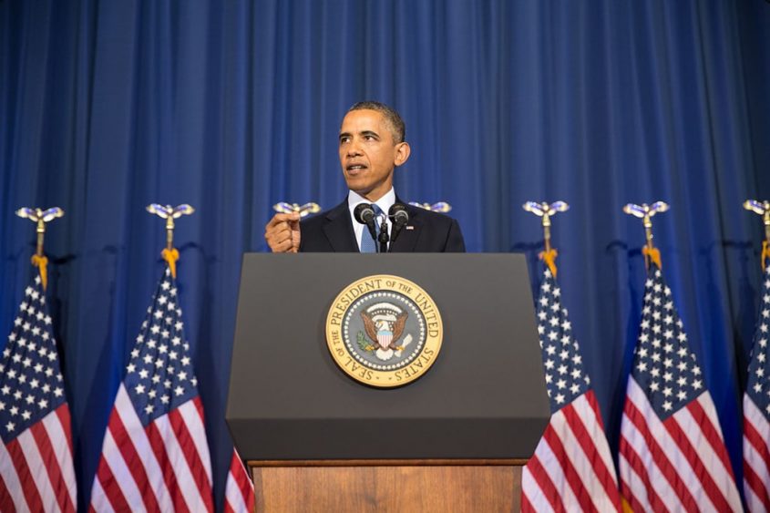 President Obama Delivers Public Speech