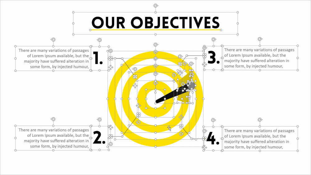 a fully editable objective slide in PowerPoint