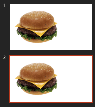 Two identical slides in PowerPoint