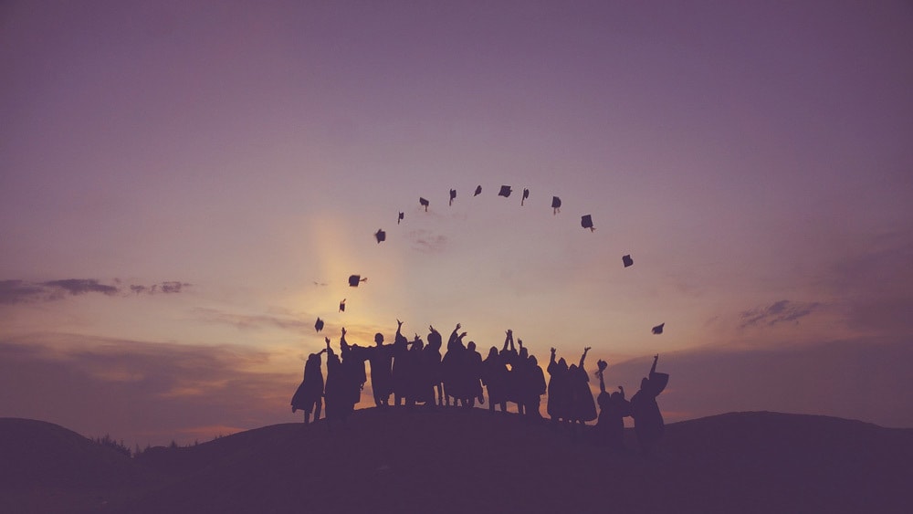 group of students celebrating their graduation ceremony