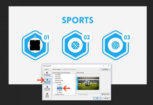 how to make a link to another page in powerpoint
