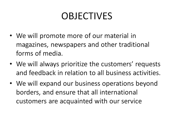 an example of a bad objectives slide in powerpoint